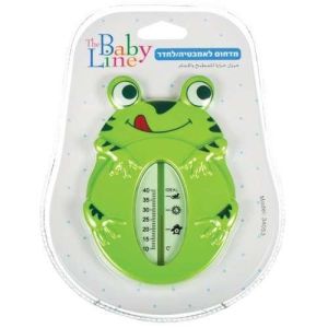 מדחום לאמבטיה/לחדר Baby Line בצורת צפרדע - צבע ירוק